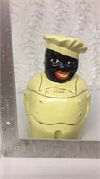 Black Americana Yellow Chef Cookie Jar