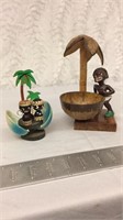 Beach themed black Americana Figurines