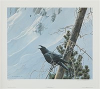 Robert Bateman's "Winter in the Mountains - Raven"