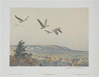 Robert Bateman's "Canada Geese Over the Escarpment