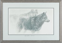 Robert Bateman's "Wolf Pair in Winter" Original Li