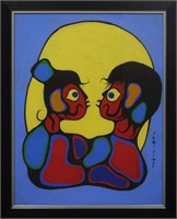 Norval Morrisseau's "Brother and Sister" Original