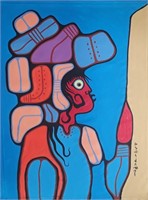 Norval Morrisseau's "Young Man With Headdress" Ori