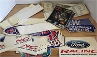 LOT OF FORD RACING STICKERS AND DECALS