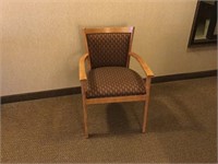 (13)Padded wood chairs