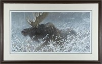 Robert Bateman's "Winter Run - Bull Moose" Limited