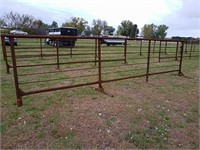 Free standing portable cattle panels, 24' long x