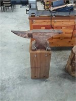 2' long Anvil on block stand