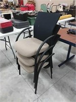 3 padded chairs