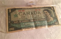1967 CANADIAN $ 1 BILL