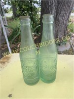 Embossed DrPepper 10-2-4 soda bottles Brenham