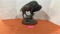 Canadian bison statue. 12in tall