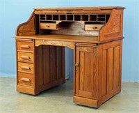 Oak Roll-Top 48" Desk Circa 1910