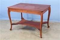 Cherry Finish Library Table with One Drawer