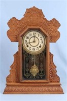 Antique Ingraham Oak Mantle Clock