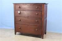 Early 1800's Walnut Four Drawer Chest