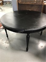 Round black painted table