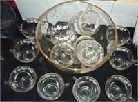 Punch Bowl and 20 matching cups