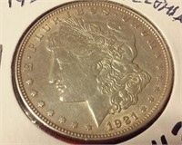 1921 Morgan Silver Dollar Philadelphia AU?