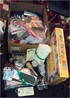 Huge box of knitting crochet needles sewing items