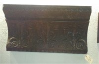 old pressed tin shelf made from ceiling mould