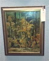 Fall forest landscape signed Griffith