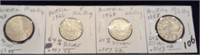 4 old world silver coins from Austria 1958 -1968