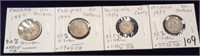 4 old world silver coins - 4 different countries