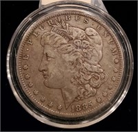 1885 New Orleans mint Morgan silver dollar F-VF