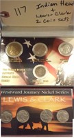 2 collectible coin sets Indian Head & Lewis&Clark