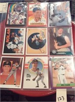 9 baseball cards - MLB greats Nolan Ryan, W Clark