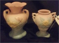 2 beautiful HULL POTTERY art vases