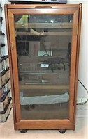 Wood and Glass Stereo Cabinet