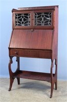 Mahogany Ladies Secretary Desk w/ Beveled Glass