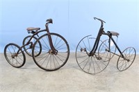 Two Antique Tricycles, Need Repairs