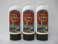 (3) Teeka Tan Kids Sunscreen SPF 50 Hypoallergenic
