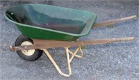 steel tub rubber tire wheelbarrow