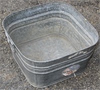 Wheeling #62 square galv rinse tub with drop