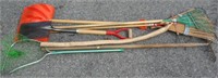 asstd. long handled tools to include, leaf rakes,