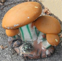 concrete toad stool mushroom set approx. 15"