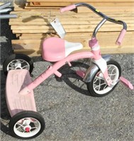 Pink Radio Flyer tricycle