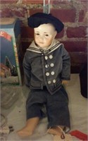 Old sailor doll marked K R w/ 6 pt star Marsha