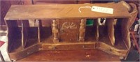 Old wooden desk top w secret cubby holes