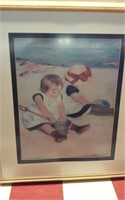 Large Mary Cassatt framed signed print children