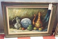 Large still life oil painting by Franklin