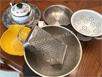 metalware strainers grater enameled coffee pot