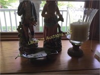 2 large figures 15" tall pair large candle holder