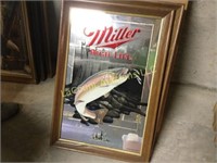 Miller High Life Rainbow Trout wisconsin mirror