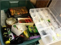 fishing lot lures etc tub included