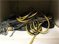 assorted electrical cords chain